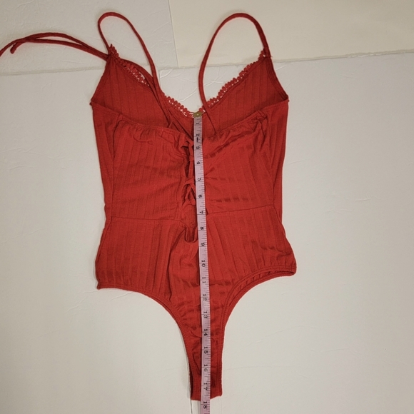 JUST POLLY RED BODYSUIT/ S. - Picture 2 of 9